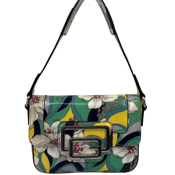 Guess Orchid Candy Floral Short Handle Shoulderbag Vintage Y2K - Picture 2 of 8